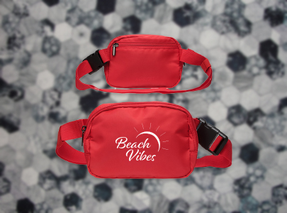 Custom imprinted Anywhere Belt Bag for Los Angeles, CA with a local business logo