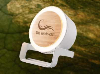 Custom imprinted Bluetooth Speaker and Qi Phone Stand for Los Angeles, CA with a local business logo